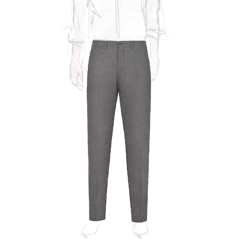 Rubinacci Pantalone casual in flanella grigio