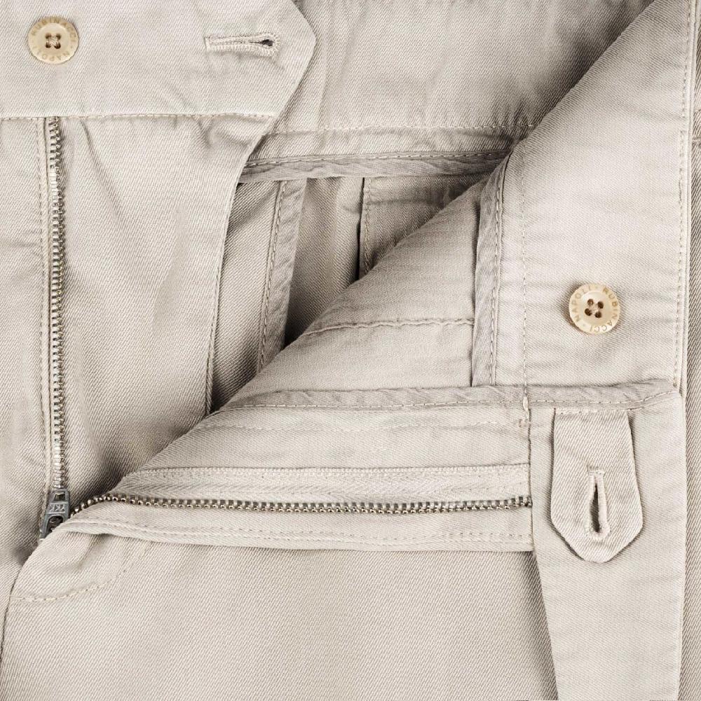 Rubinacci Pantalone Genny In Cotone Beige