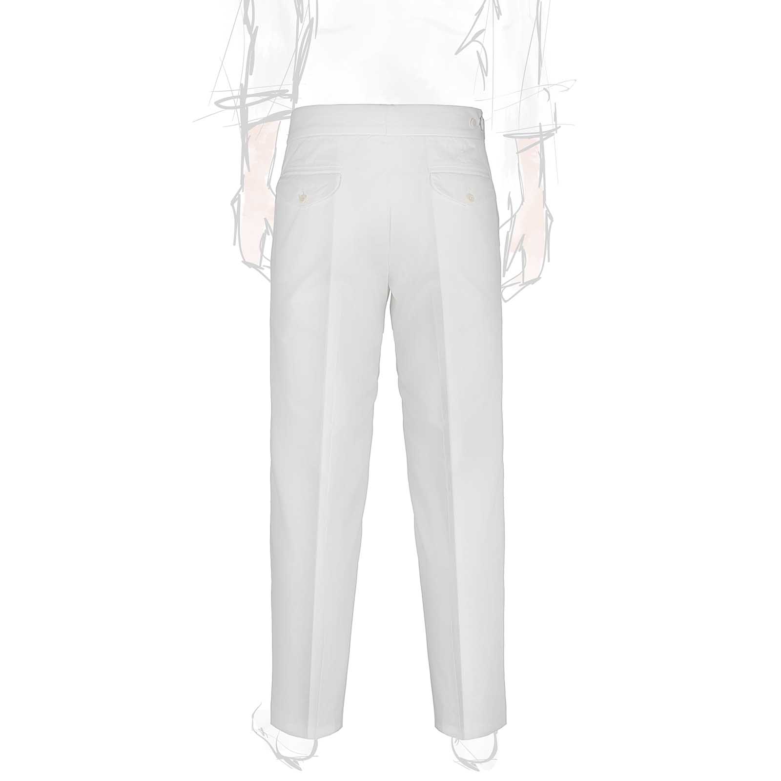 Rubinacci Pantalone Genny In Cotone Bianco