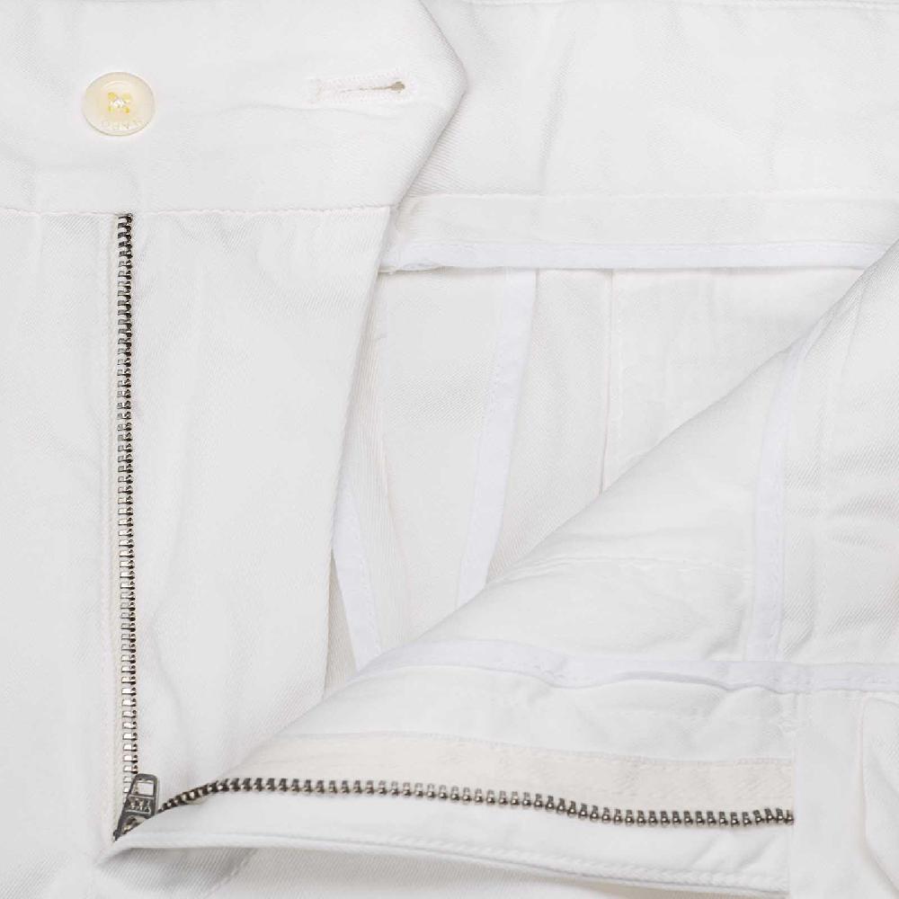 Rubinacci Pantalone Genny In Cotone Bianco