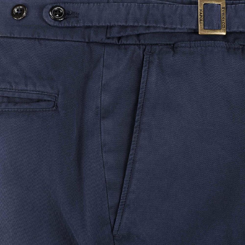 Rubinacci Pantalone Genny In Cotone Blu