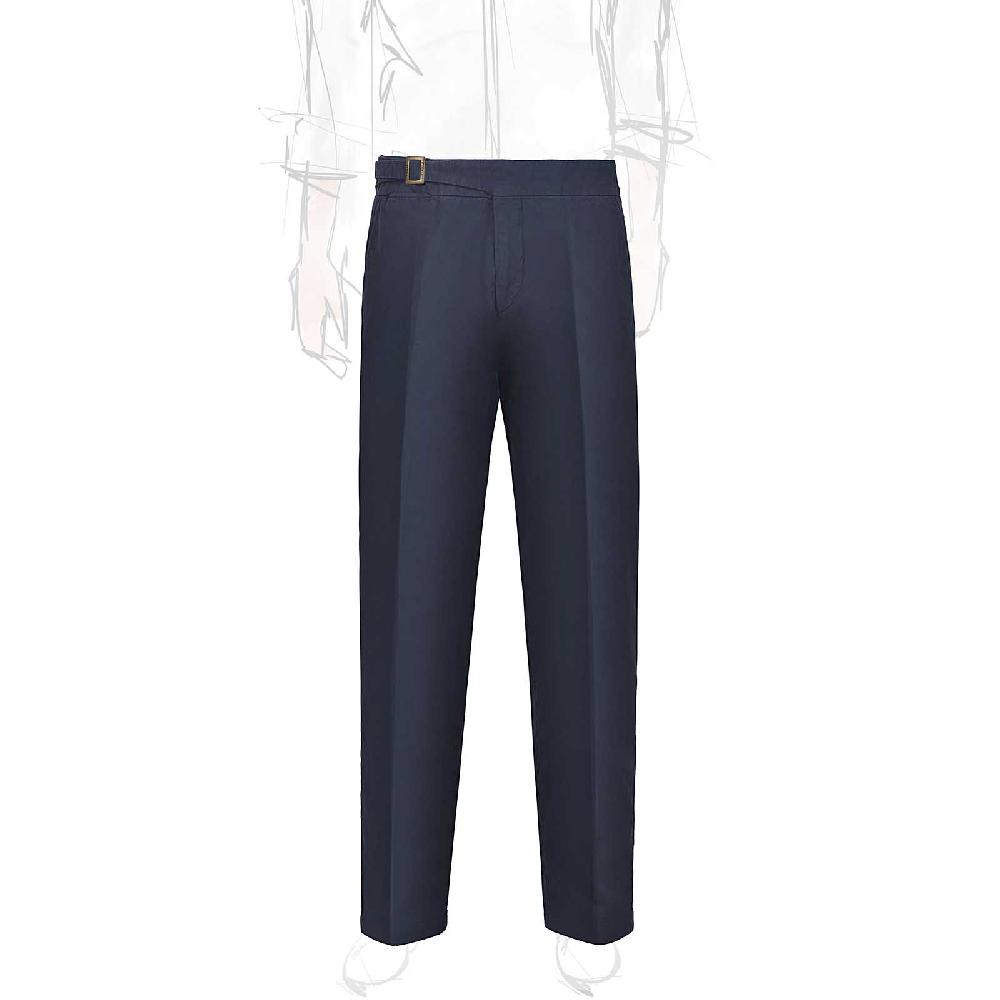 Rubinacci Pantalone genny in cotone blu