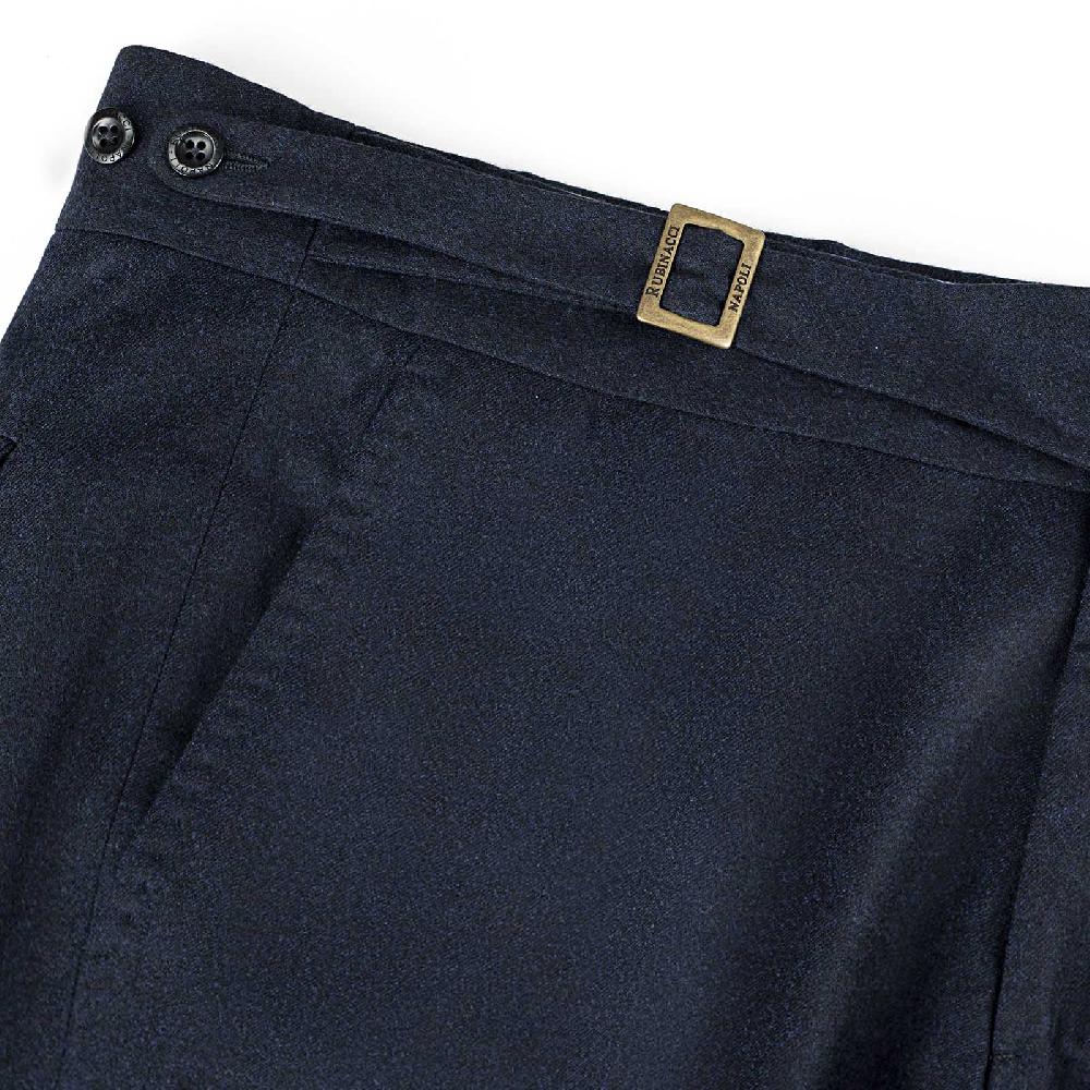 Rubinacci Pantalone Genny In Flanella Blu