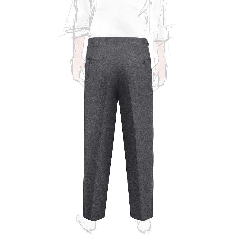 Rubinacci Pantalone Genny In Flanella Grigia