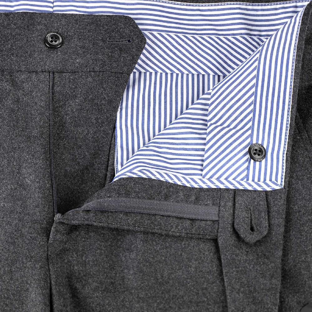 Rubinacci Pantalone Genny In Flanella Grigia