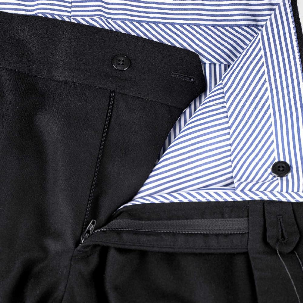 Rubinacci Pantalone Genny In Flanella Nero