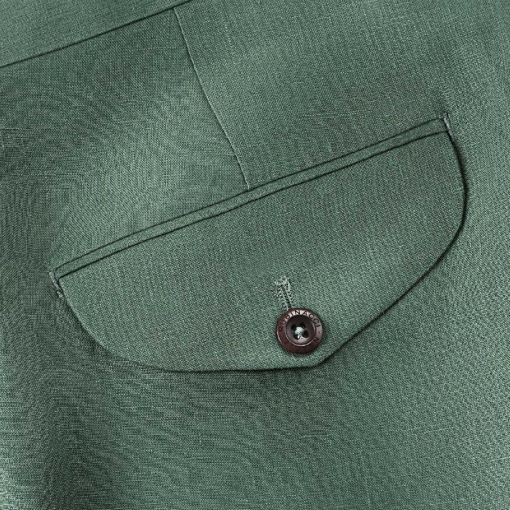 Rubinacci Pantalone Genny In Lino Verde