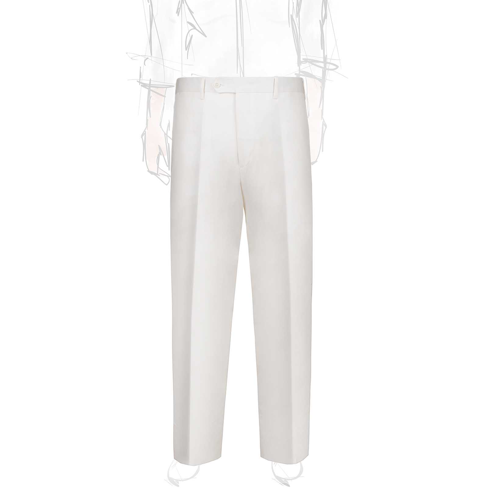 Rubinacci Pantalone in cotone bianco