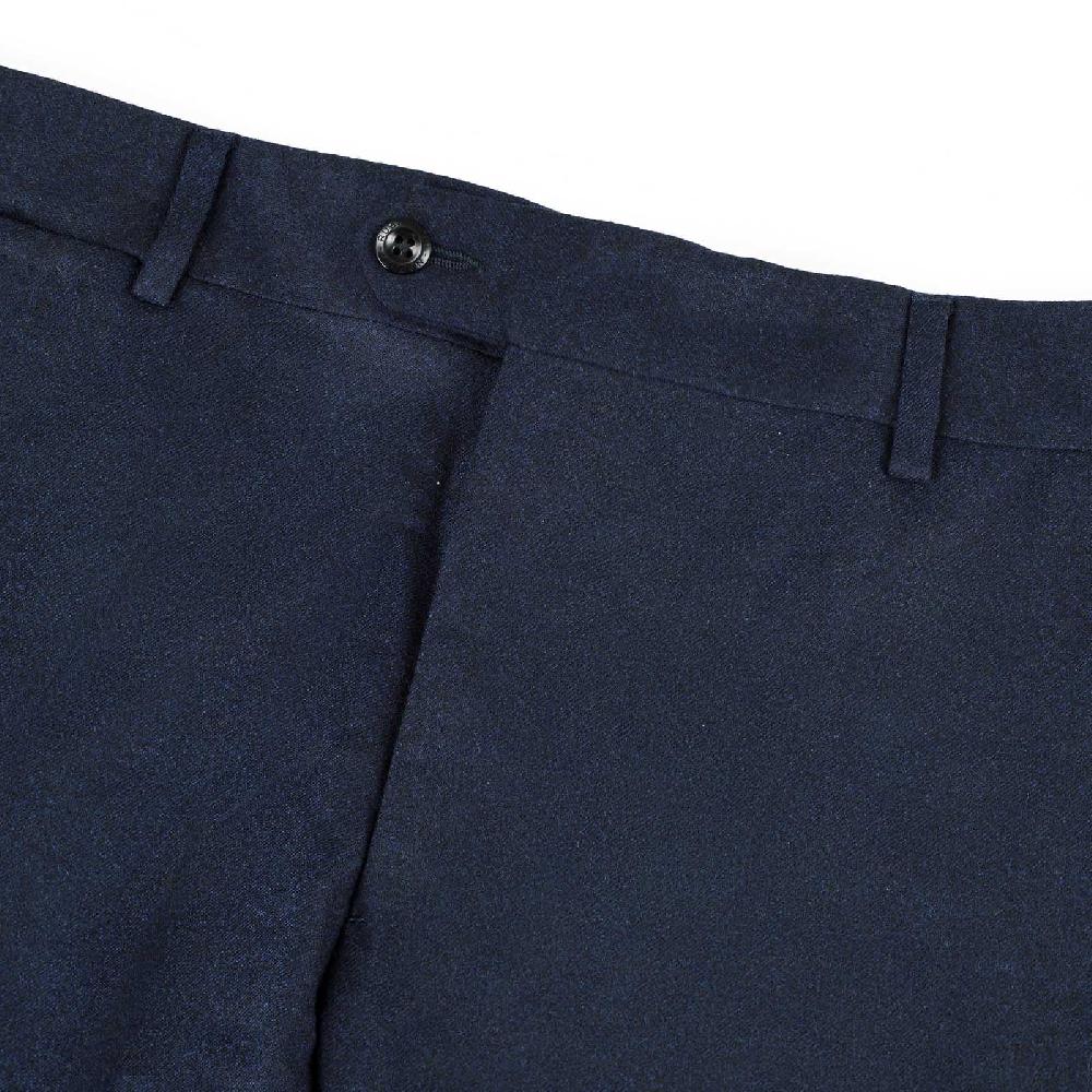 Rubinacci Pantalone In Flanella Blu