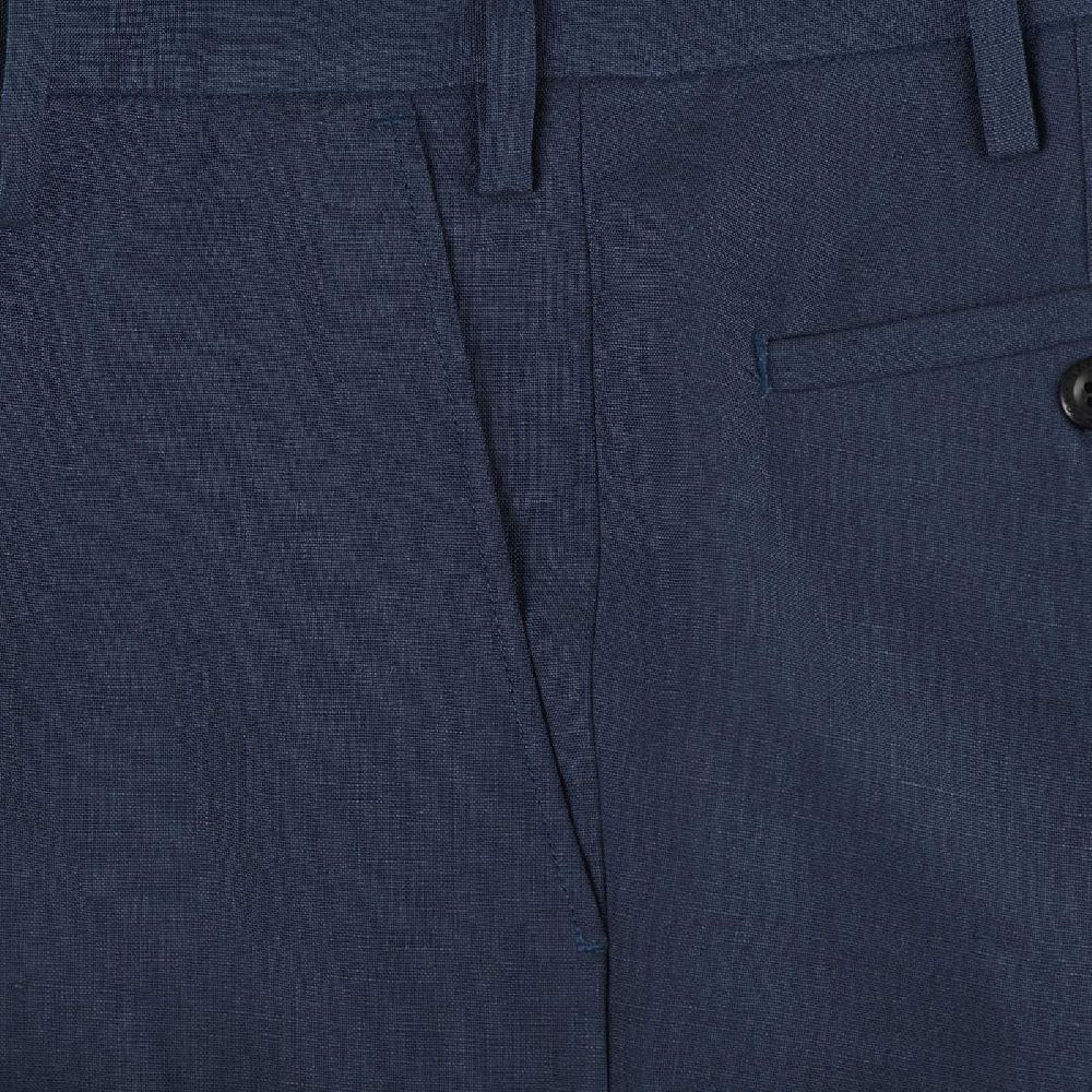 Rubinacci Pantalone In Lino Blu