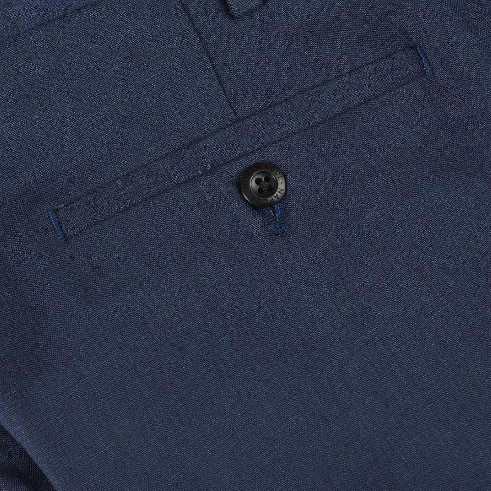 Rubinacci Pantalone In Lino Blu