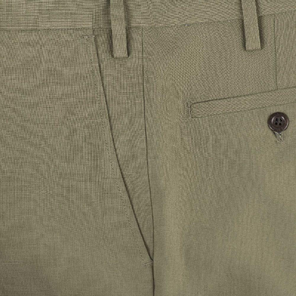 Rubinacci Pantalone In Lino Oliva