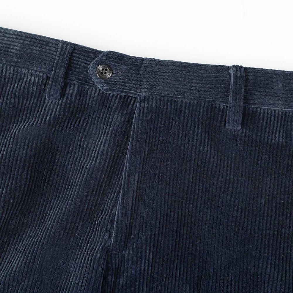 Rubinacci Pantalone In Velluto A Coste Blu