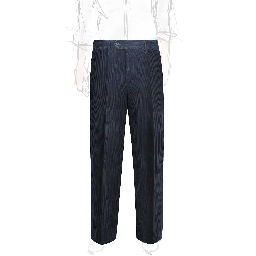 Rubinacci Pantalone in velluto a coste blu