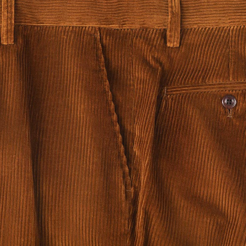 Rubinacci Pantalone In Velluto A Coste Ruggine