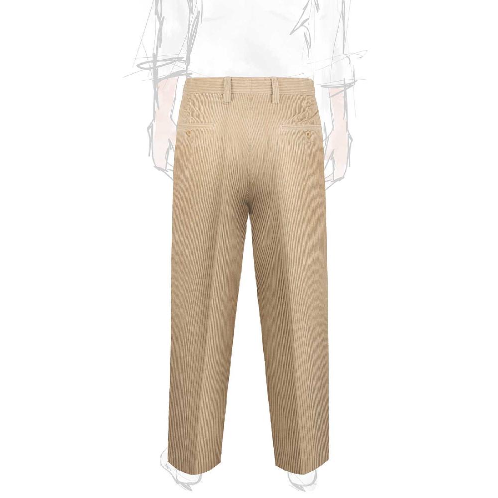 Rubinacci Pantalone In Velluto A Coste Sabbia