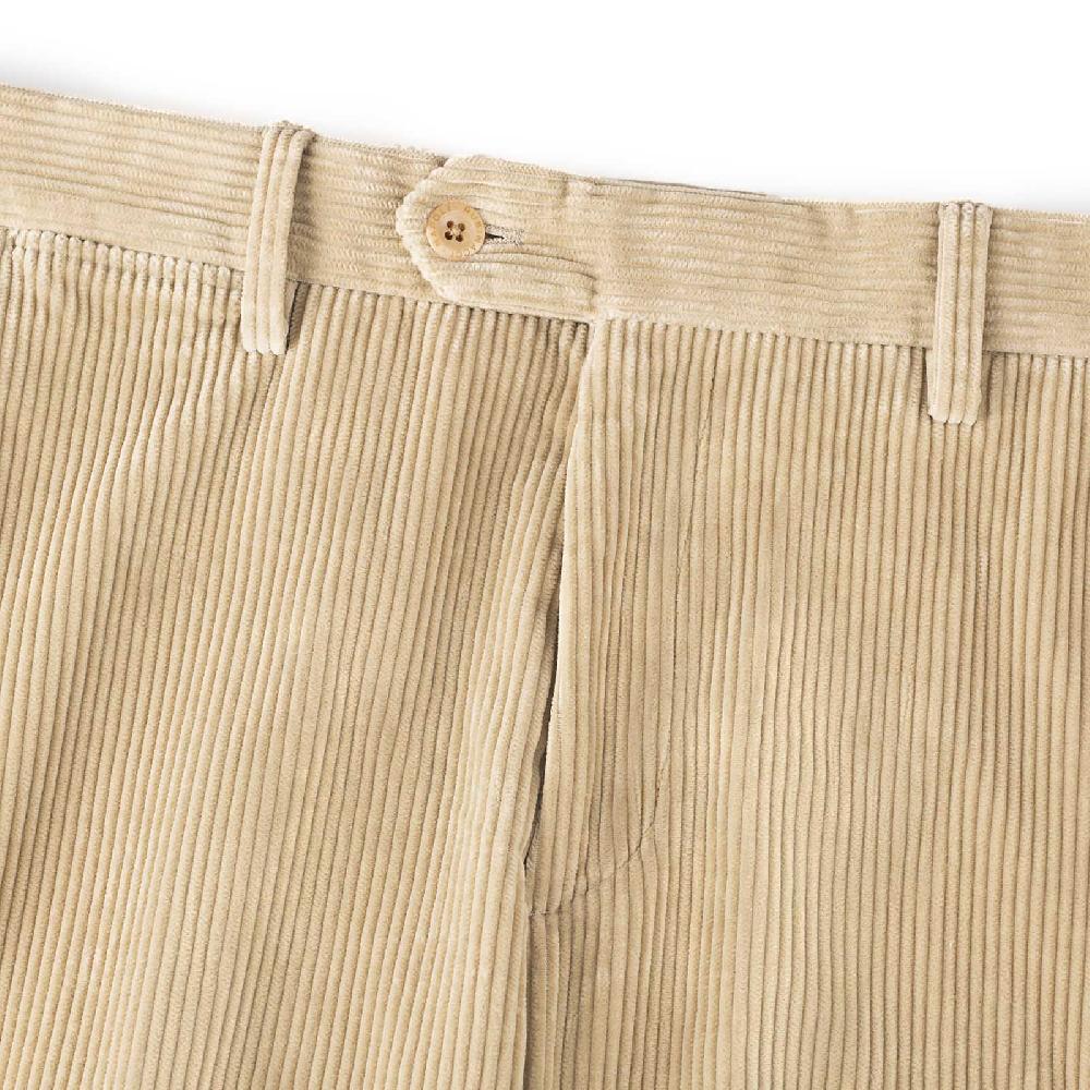 Rubinacci Pantalone In Velluto A Coste Sabbia