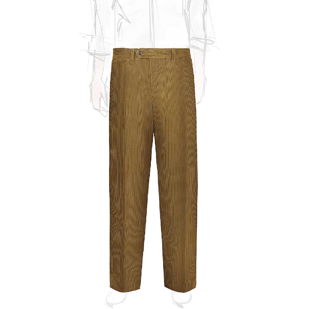 Rubinacci Pantalone in velluto a coste visone