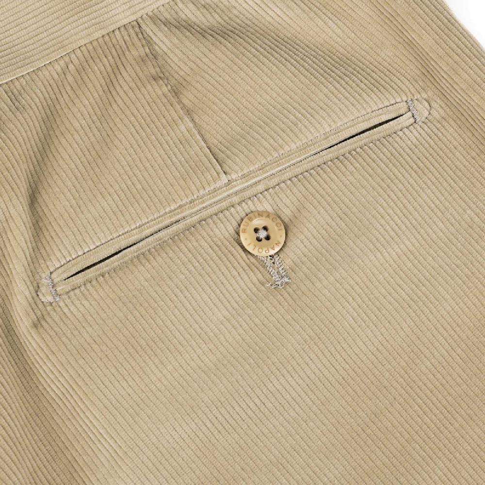 Rubinacci Pantalone In Velluto A Costine Beige