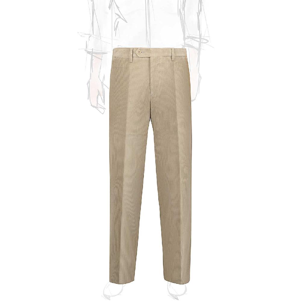 Rubinacci Pantalone in velluto a costine beige