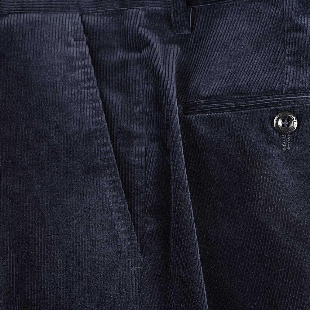 Rubinacci Pantalone In Velluto A Costine Blu