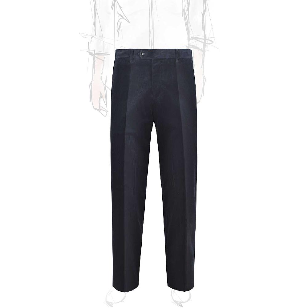 Rubinacci Pantalone in velluto a costine blu