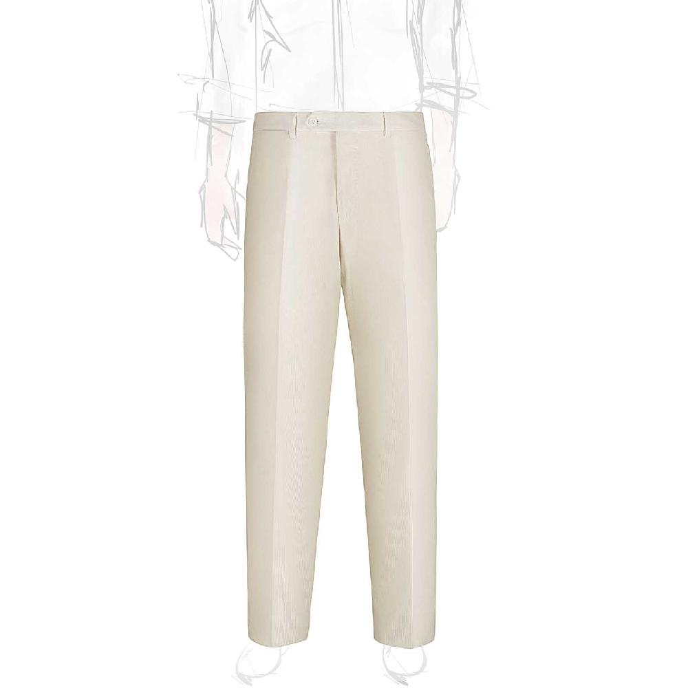 Rubinacci Pantalone in velluto a costine latte