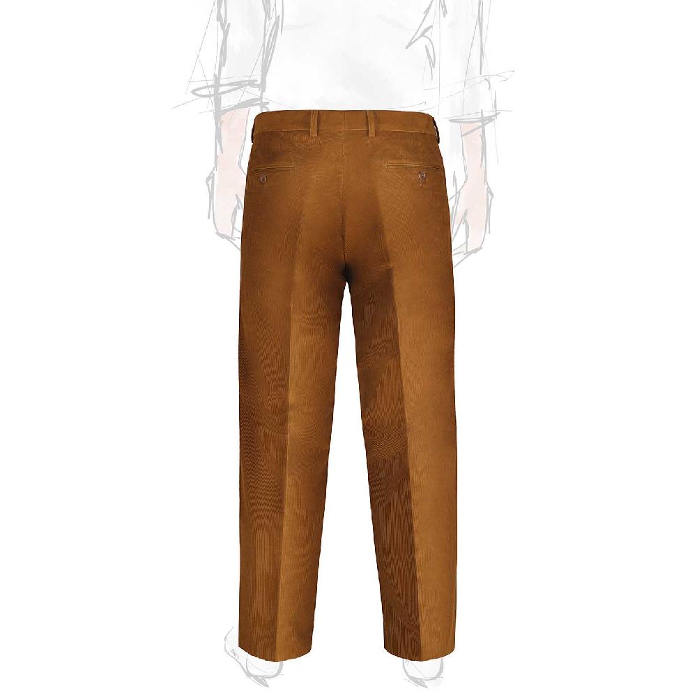 Rubinacci Pantalone In Velluto A Costine Terra
