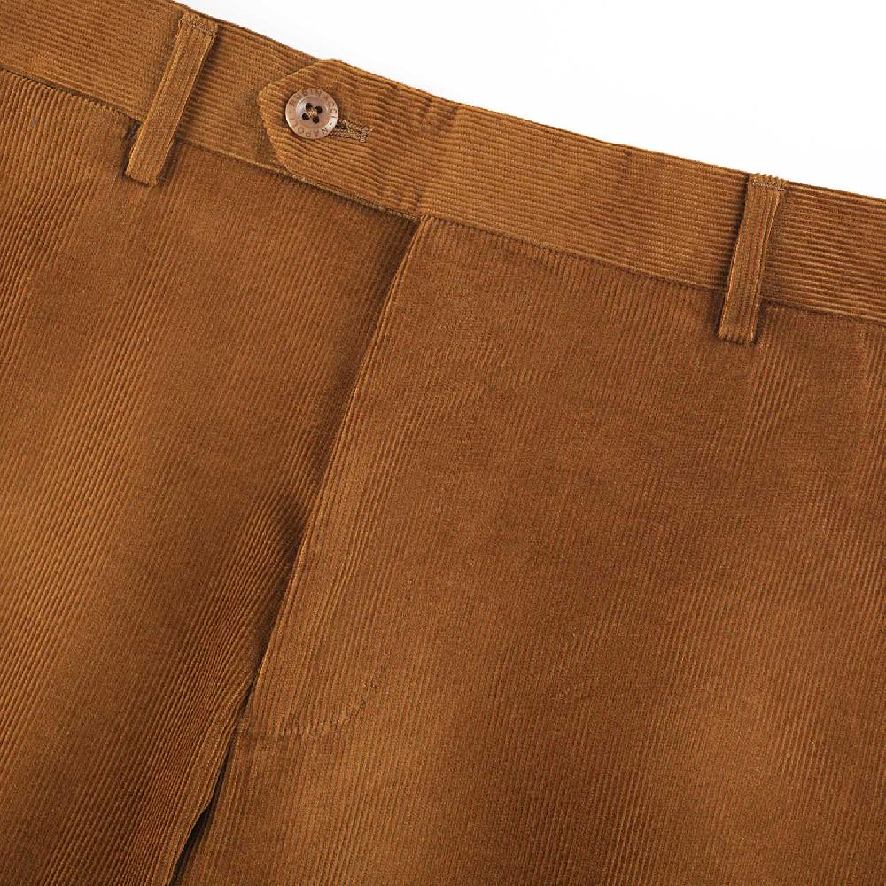 Rubinacci Pantalone In Velluto A Costine Terra