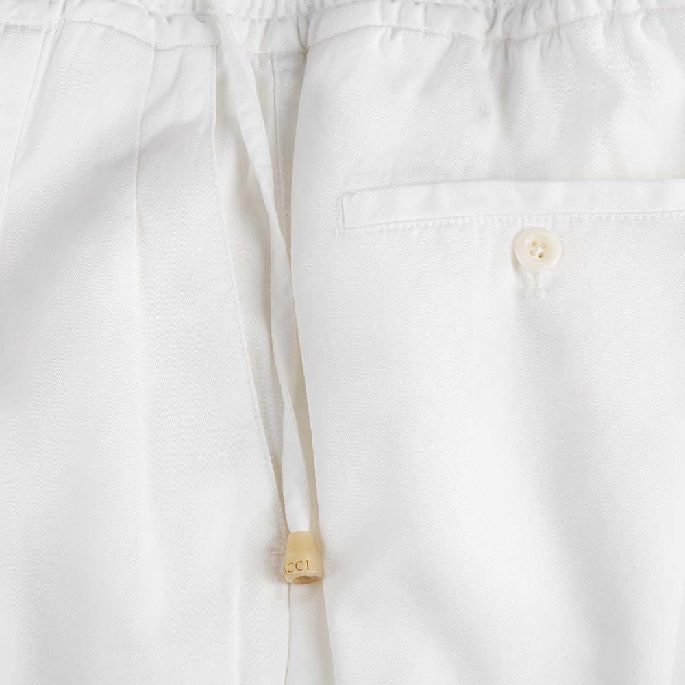 Rubinacci Pantalone Leisure In Cotone Bianco