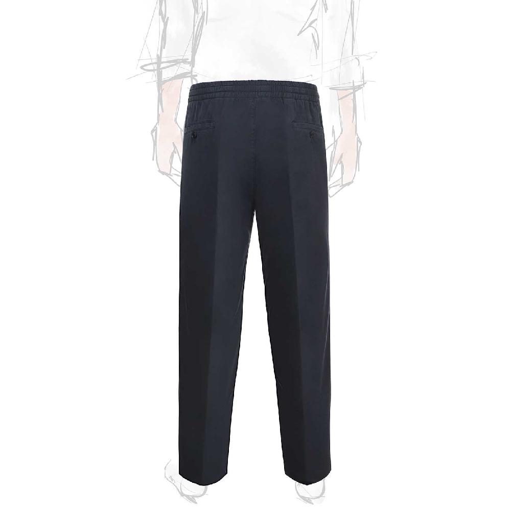 Rubinacci Pantalone Leisure In Cotone Blu