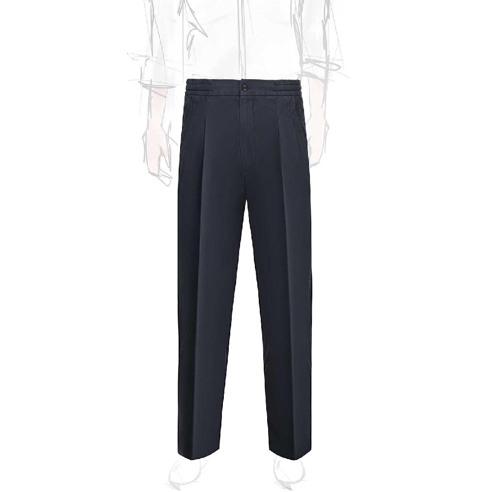 Rubinacci Pantalone leisure in cotone blu