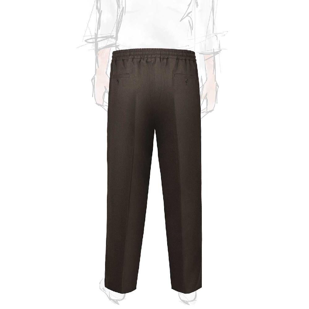 Rubinacci Pantalone Leisure In Flanella Cioccolato