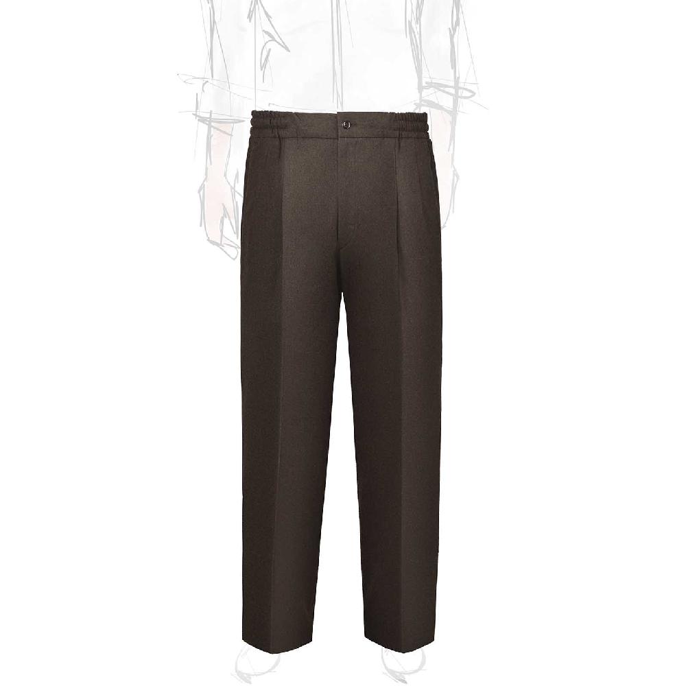 Rubinacci Pantalone leisure in flanella cioccolato