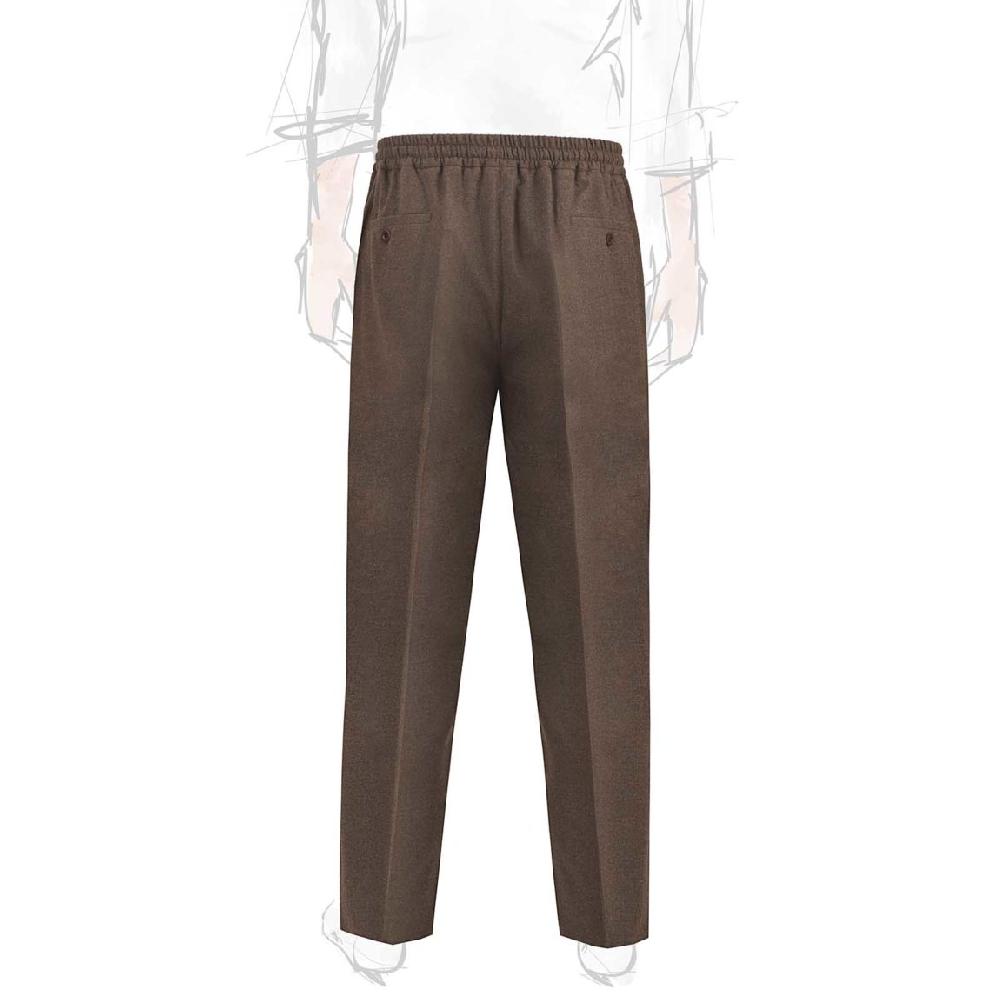 Rubinacci Pantalone Leisure In Flanella Nocciola