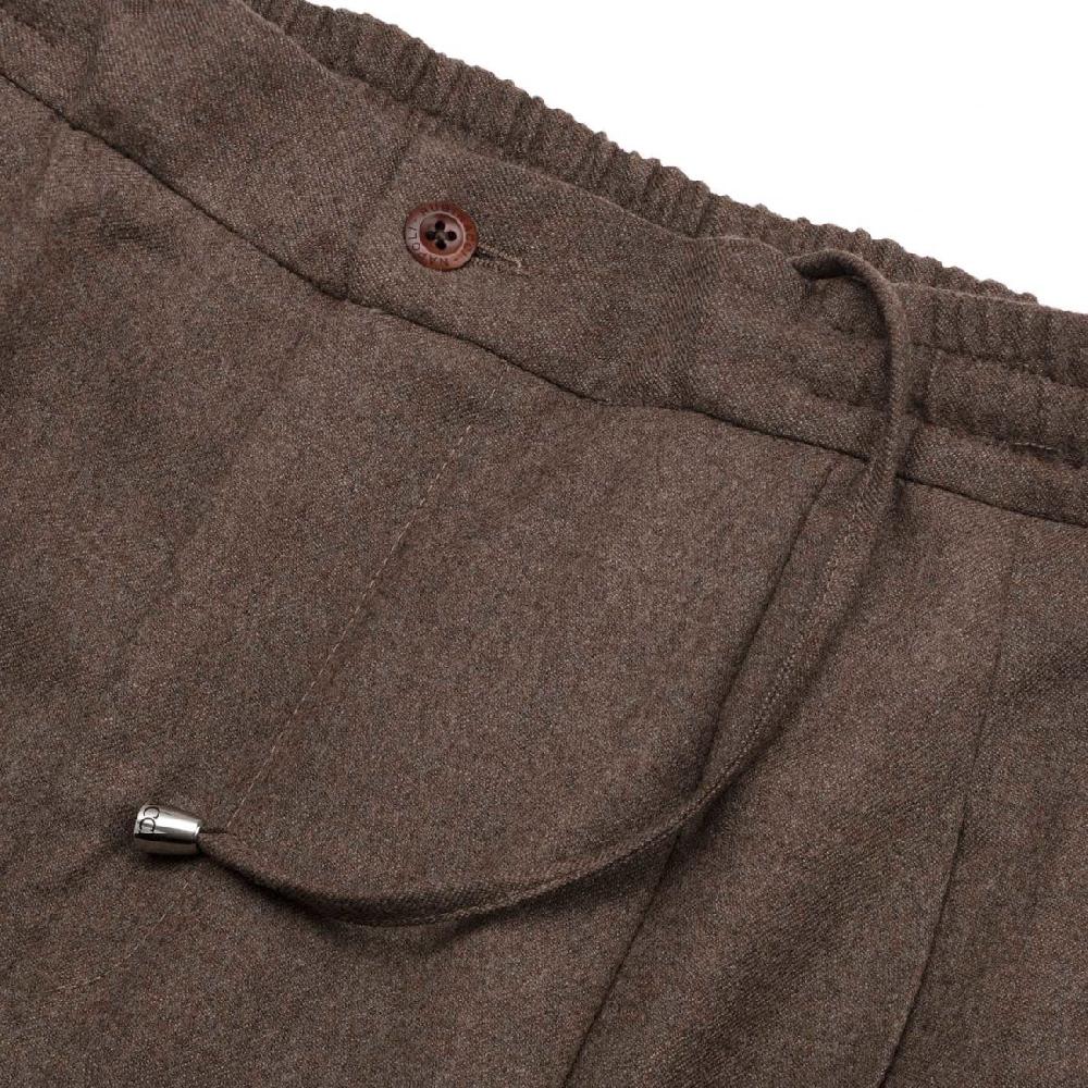 Rubinacci Pantalone Leisure In Flanella Nocciola
