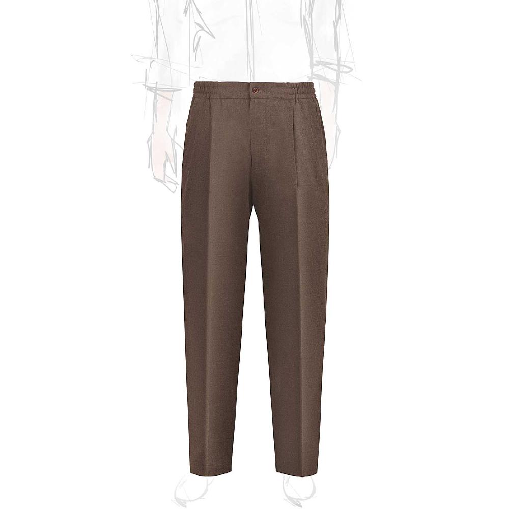 Rubinacci Pantalone leisure in flanella nocciola