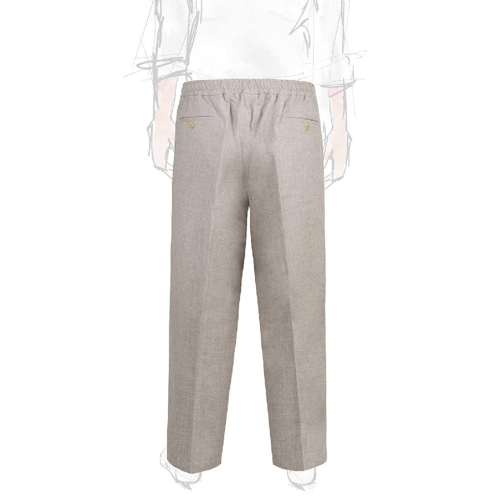 Rubinacci Pantalone Leisure In Lana Beige