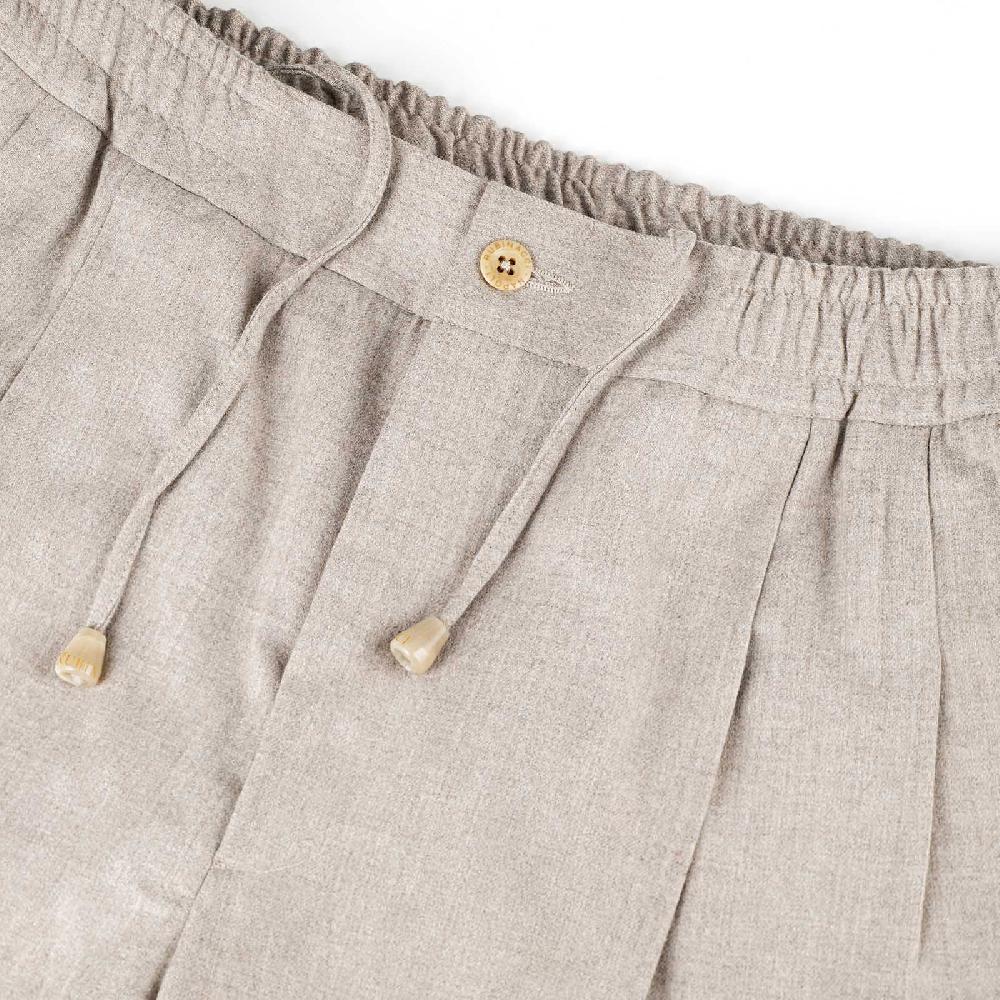 Rubinacci Pantalone Leisure In Lana Beige