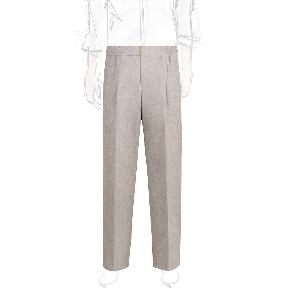 Rubinacci Pantalone leisure in lana beige