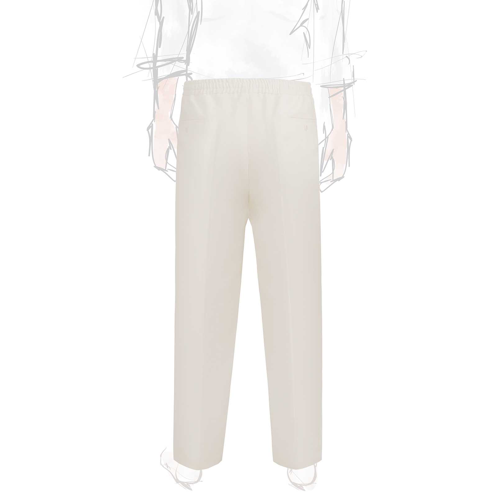 Rubinacci Pantalone Leisure In Lino Bianco