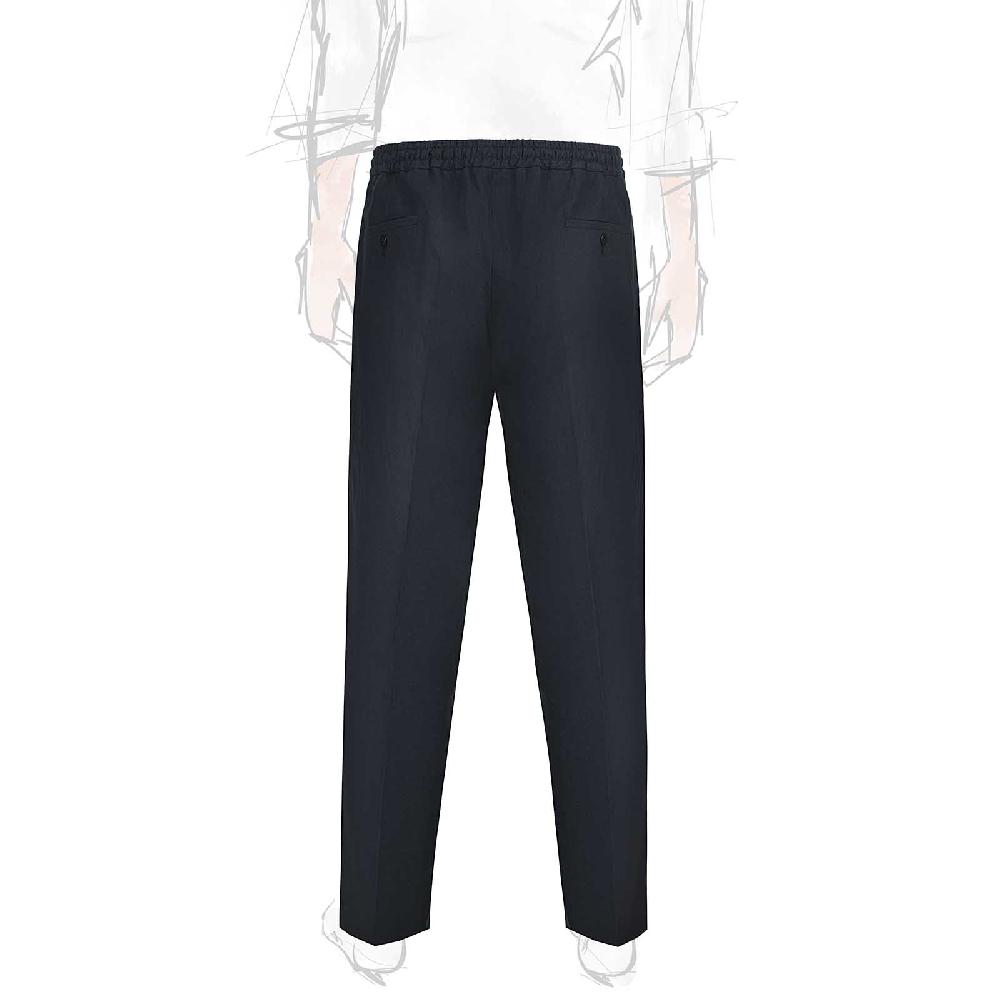 Rubinacci Pantalone Leisure In Lino Blu