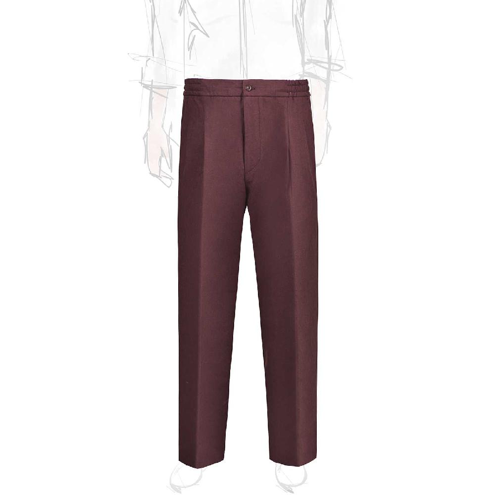Rubinacci Pantalone leisure in lino bordeaux