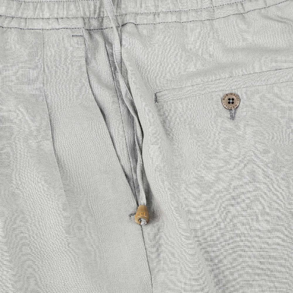 Rubinacci Pantalone Leisure In Lino Grigio