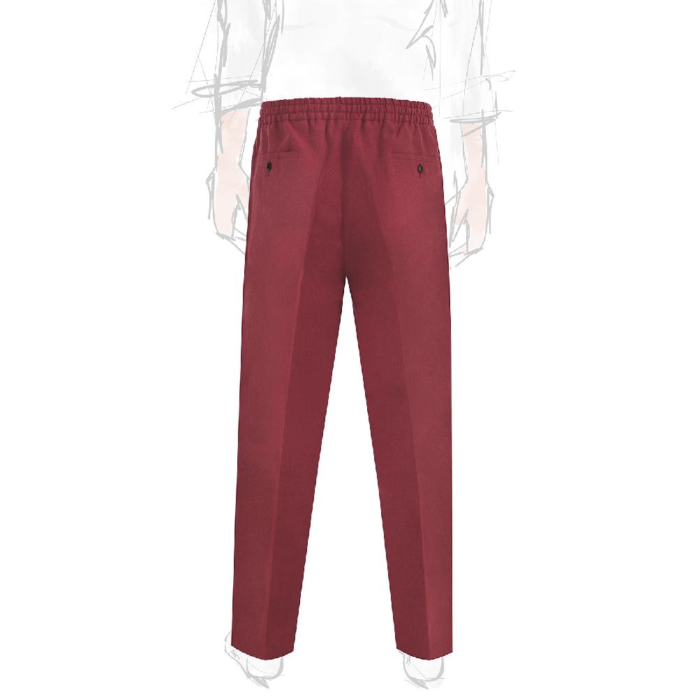 Rubinacci Pantalone Leisure In Lino Rosso