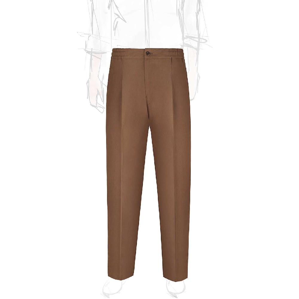 Rubinacci Pantalone leisure in lino tabacco