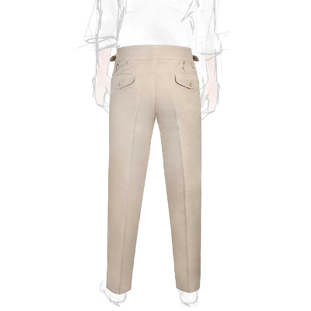Rubinacci Pantalone Manny In Cotone Beige