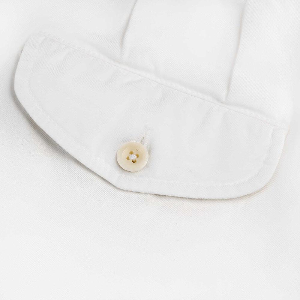 Rubinacci Pantalone Manny In Cotone Bianco