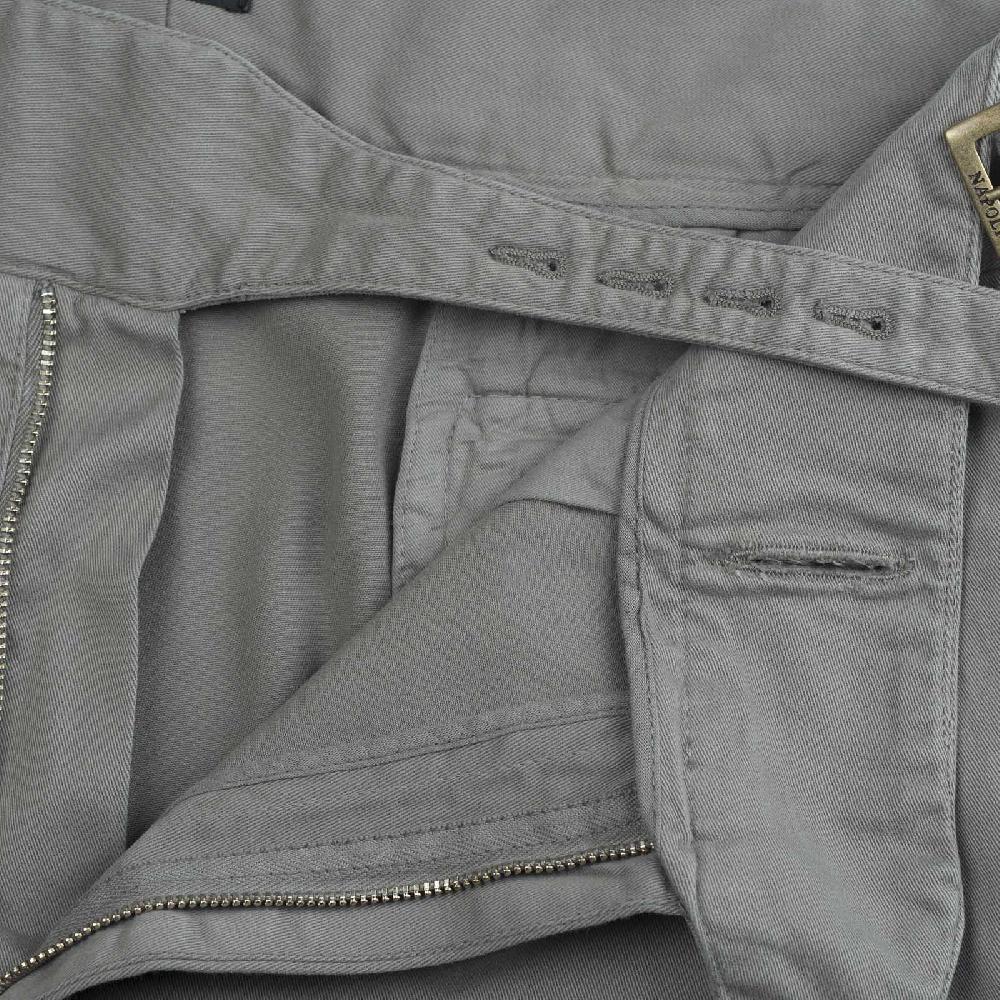 Rubinacci Pantalone Manny In Cotone Grigio