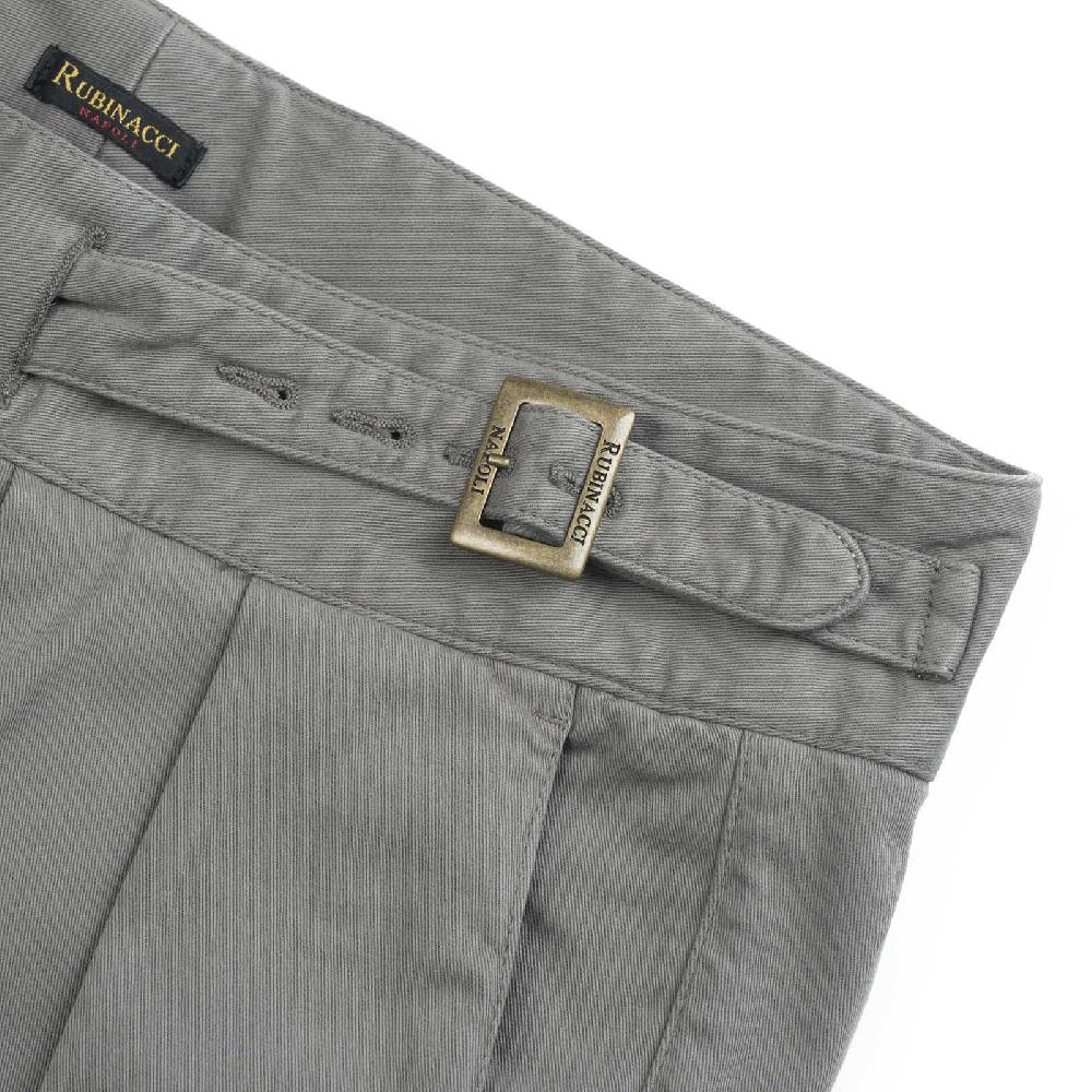 Rubinacci Pantalone Manny In Cotone Grigio